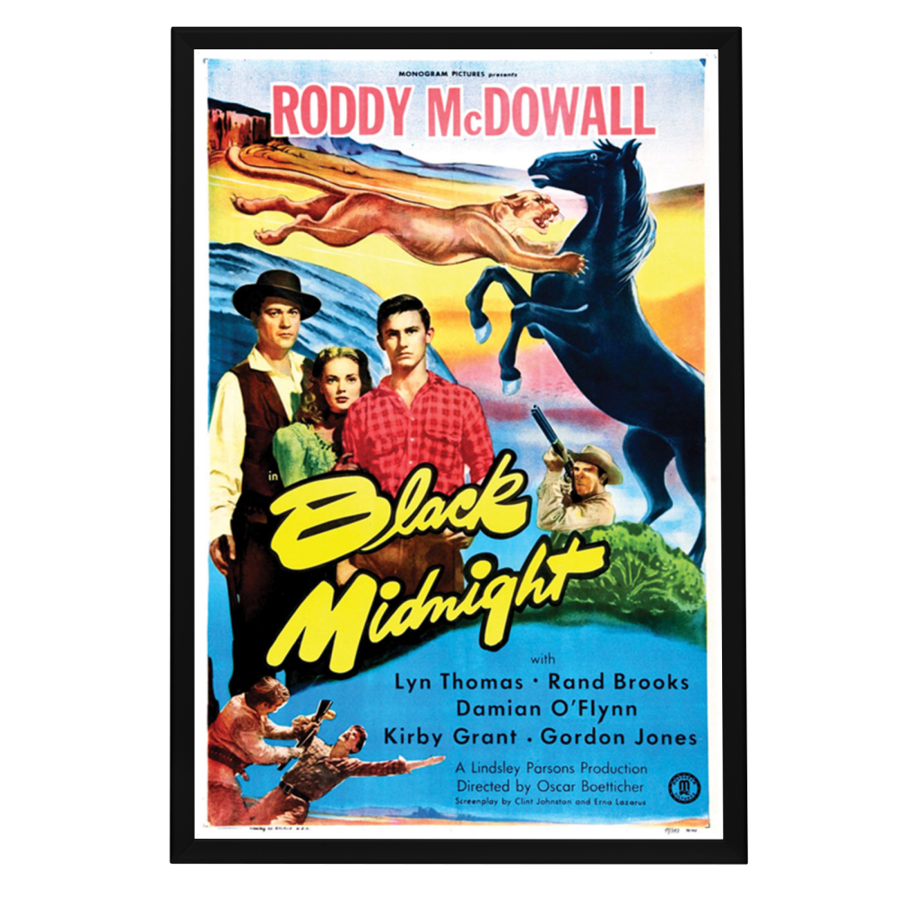 "Black Midnight" (1949) Framed Movie Poster