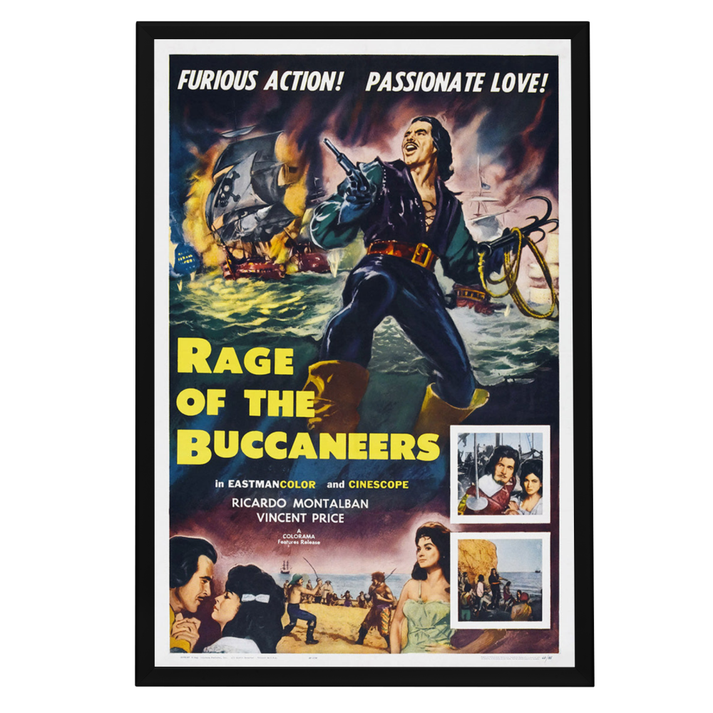 "Rage Of The Buccaneers" (1963) Framed Movie Poster