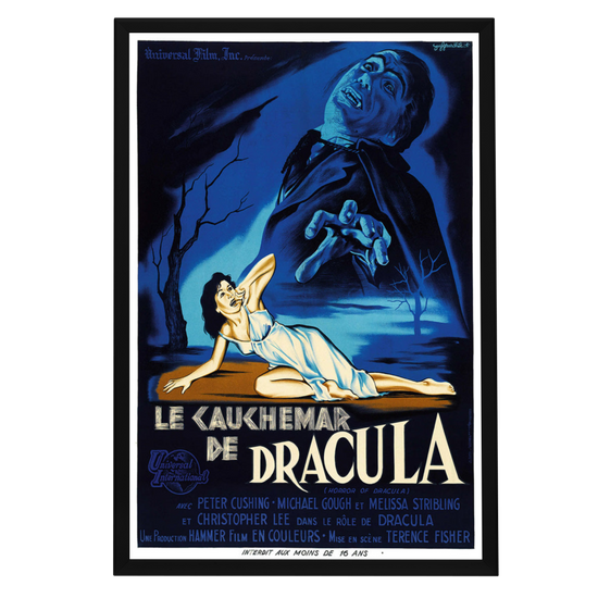 "Horror Of Dracula (French)" (1958) Framed Movie Poster