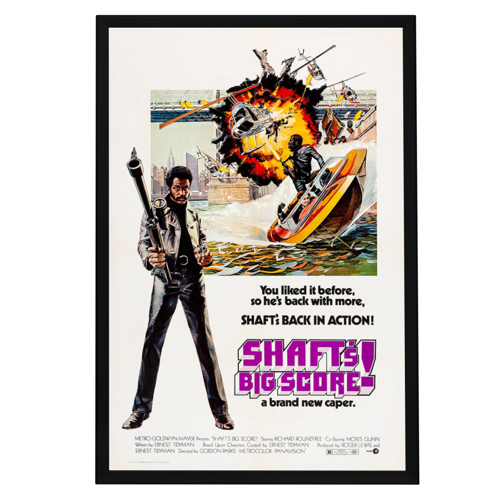 "Shaft's Big Score!" (1972) Framed Movie Poster