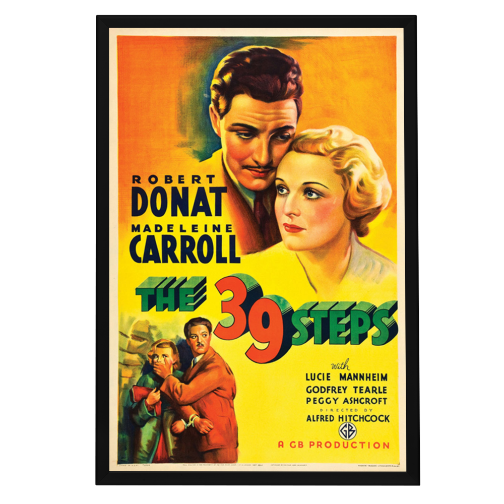 "39 Steps" (1935) Framed Movie Poster