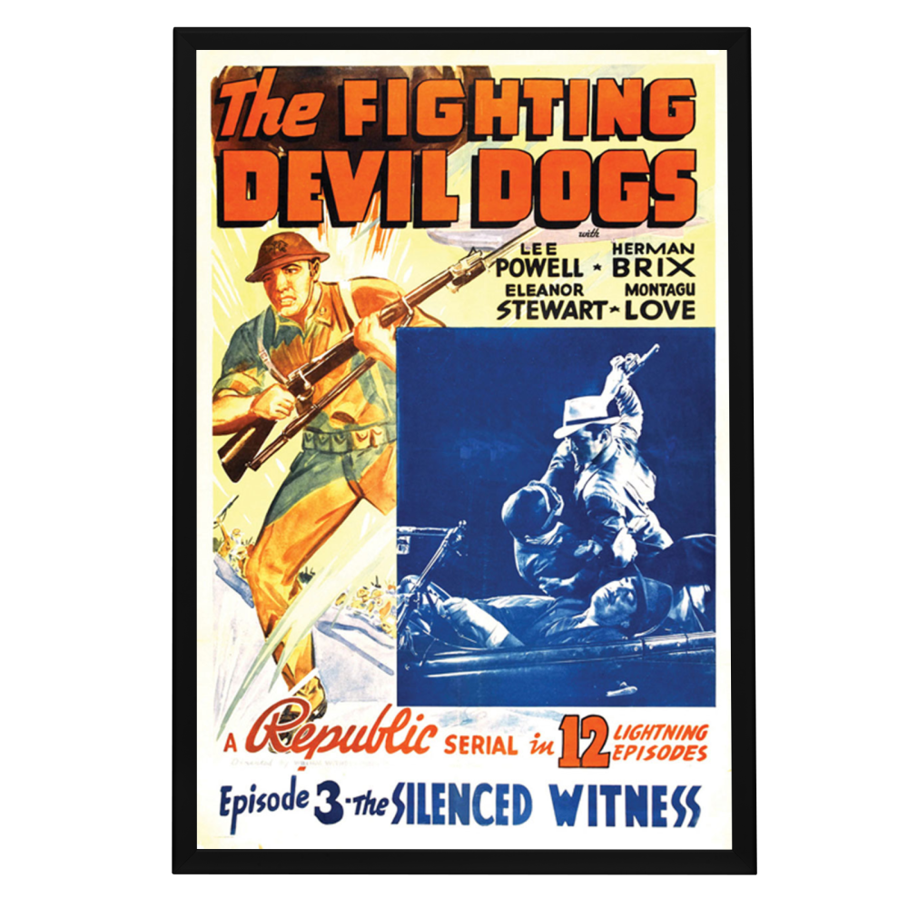 "Fighting Devil Dogs" (1938) Framed Movie Poster