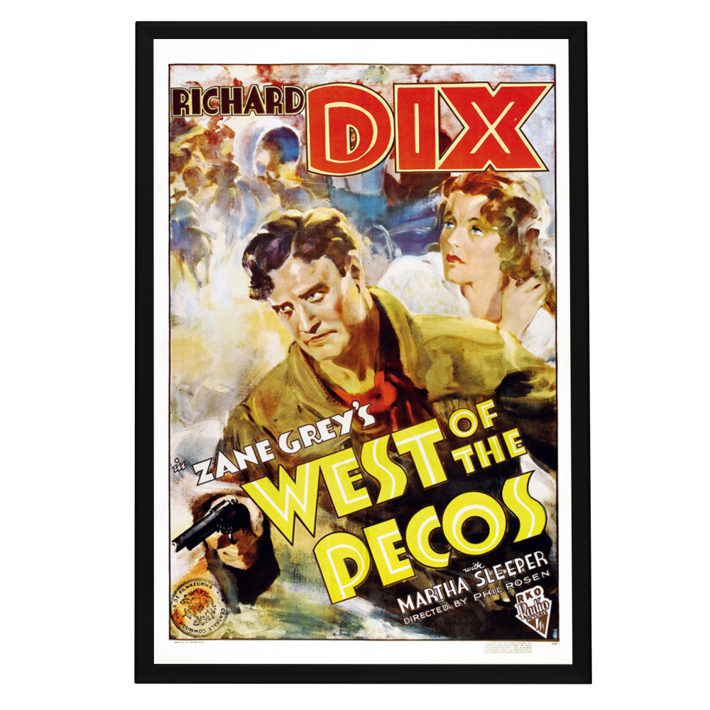 "West Of The Pecos" (1934) Framed Movie Poster