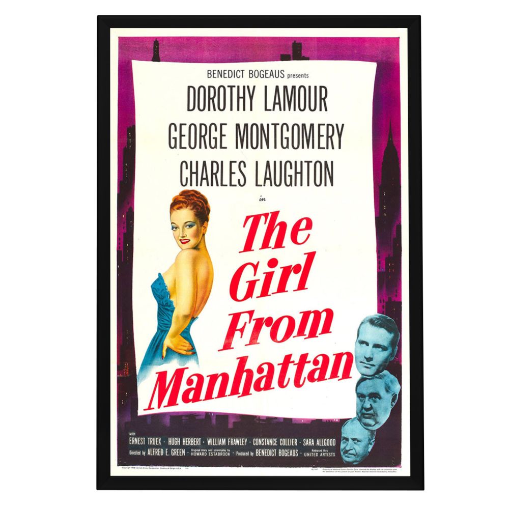 "Girl From Manhattan" (1948) Framed Movie Poster