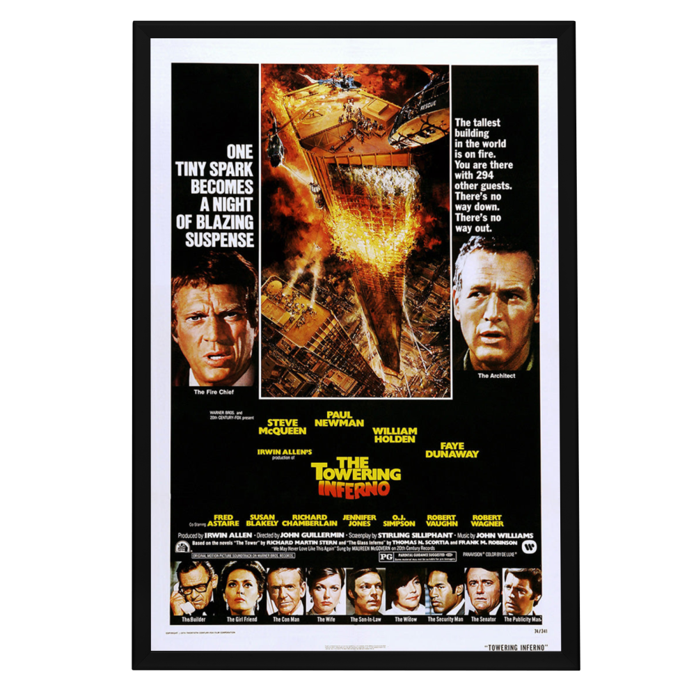 "Towering Inferno" (1974) Framed Movie Poster