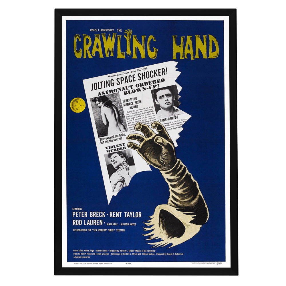 "Crawling Hand" (1963) Framed Movie Poster