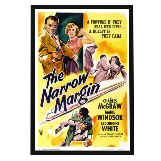 "Narrow Margin" (1952) Framed Movie Poster