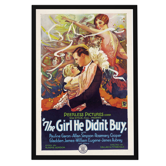 "Girl He Didn't Buy" (1928) Framed Movie Poster