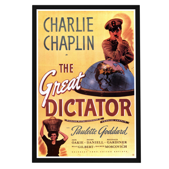 "Great Dictator" (1940) Framed Movie Poster