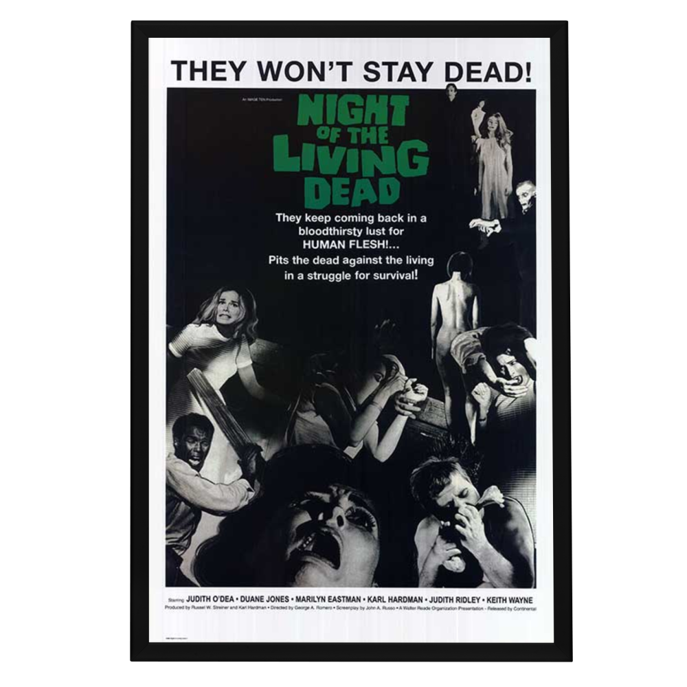 "Night of the Living Dead" (1968) Framed Movie Poster