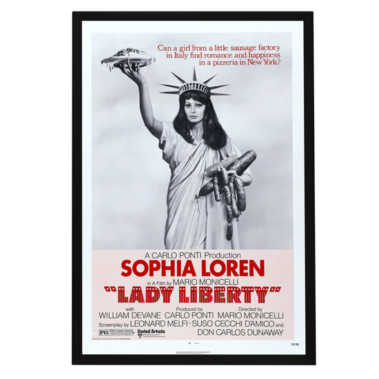 "Lady Liberty" (1972) Framed Movie Poster