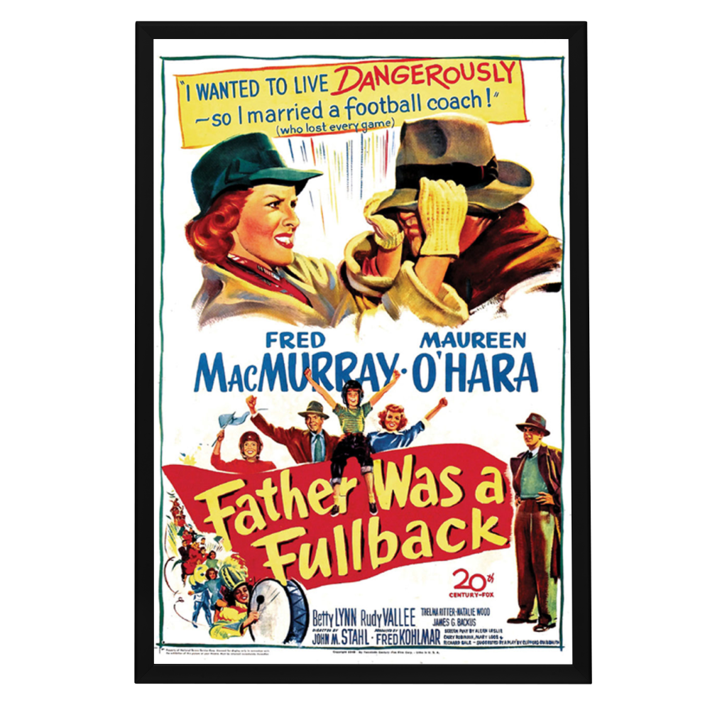 "Father Was A Fullback" (1949) Framed Movie Poster