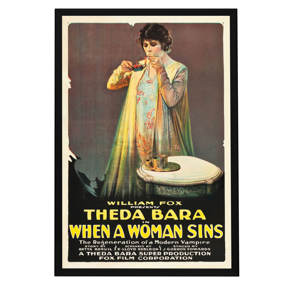 "When A Woman Sins" (1918) Framed Movie Poster