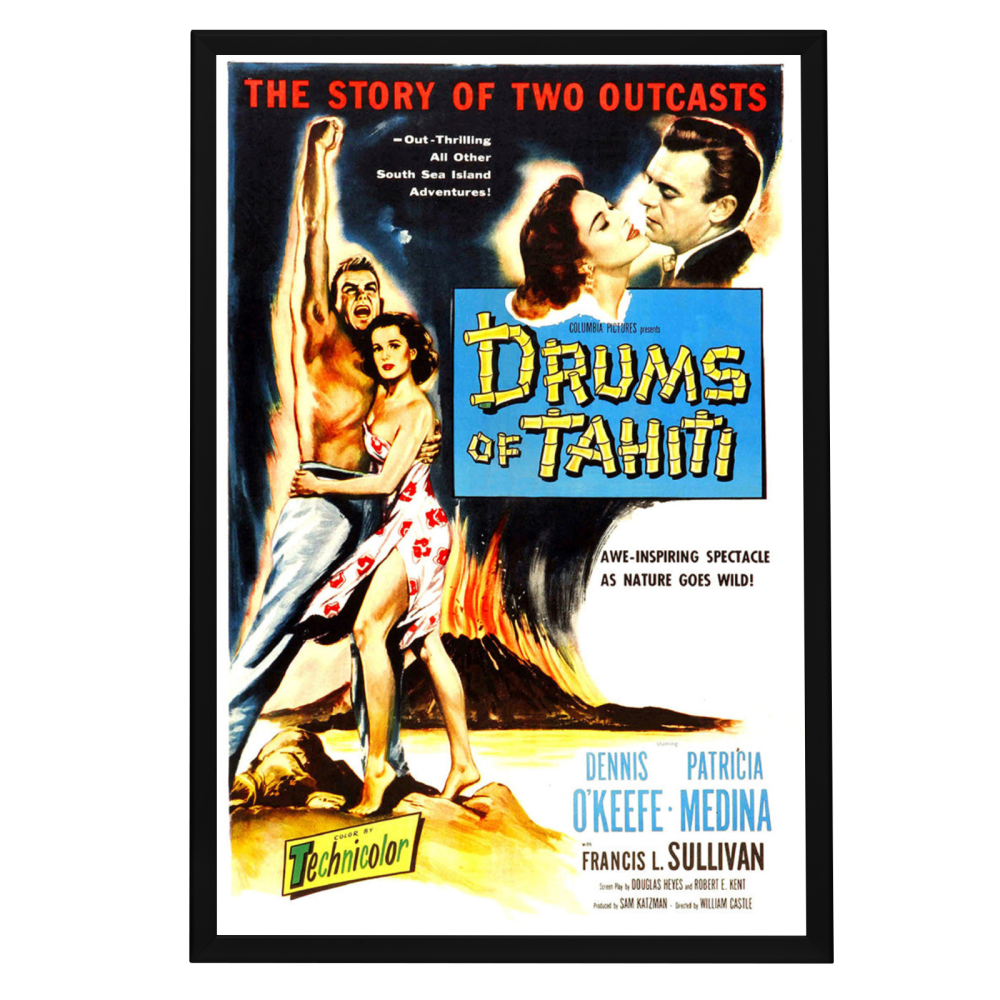 "Drums Of Tahiti" (1954) Framed Movie Poster