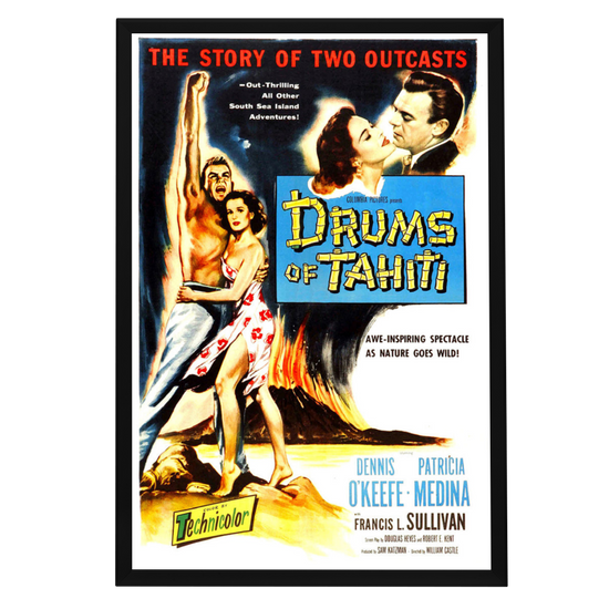 "Drums Of Tahiti" (1954) Framed Movie Poster