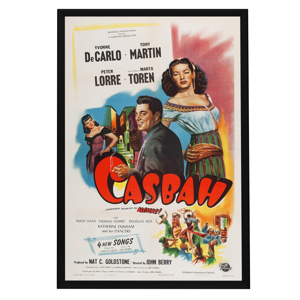 "Casbah" (1948) Framed Movie Poster