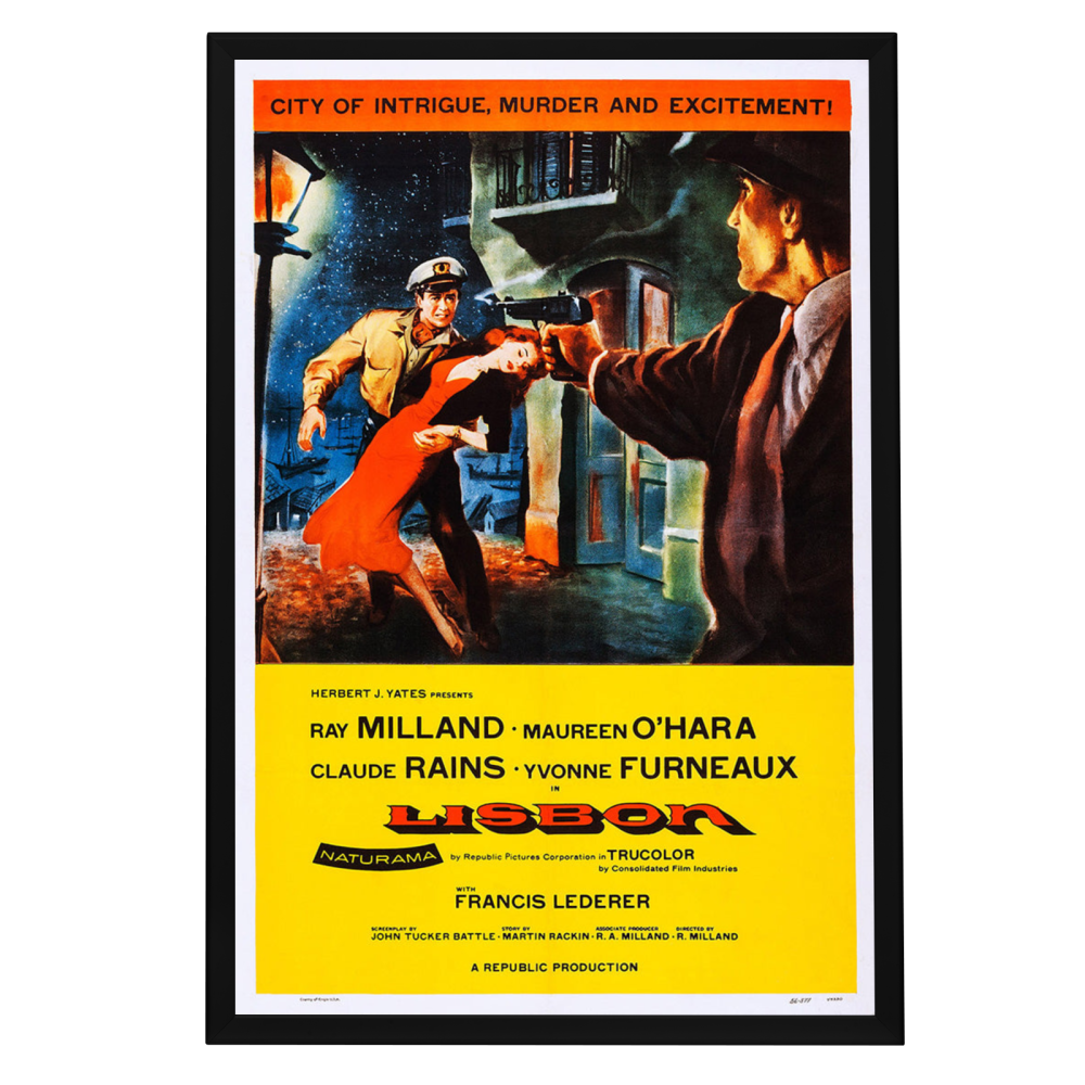 "Lisbon" (1956) Framed Movie Poster