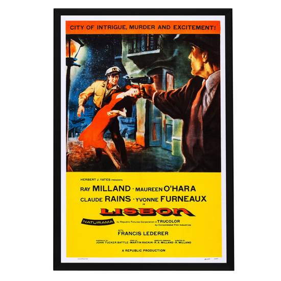 "Lisbon" (1956) Framed Movie Poster