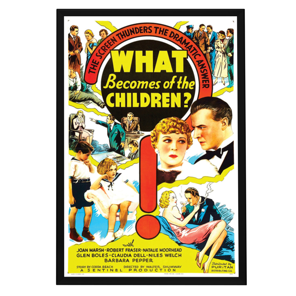 "What Becomes Of The children" (1936) Framed Movie Poster