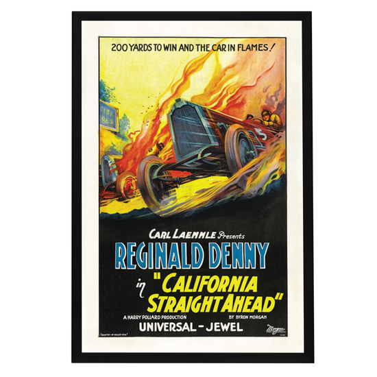 "California Straight Ahead" (1937) Framed Movie Poster