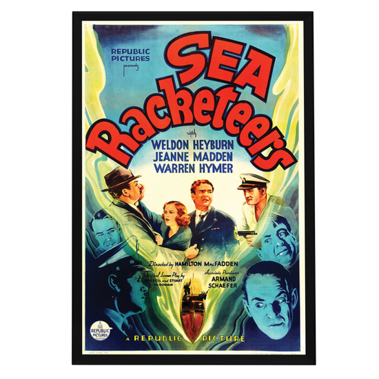 "Sea Racketeers" (1937) Framed Movie Poster