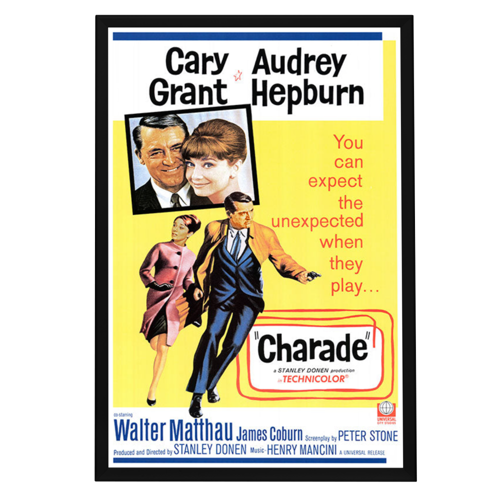 "Charade" (1963) Framed Movie Poster