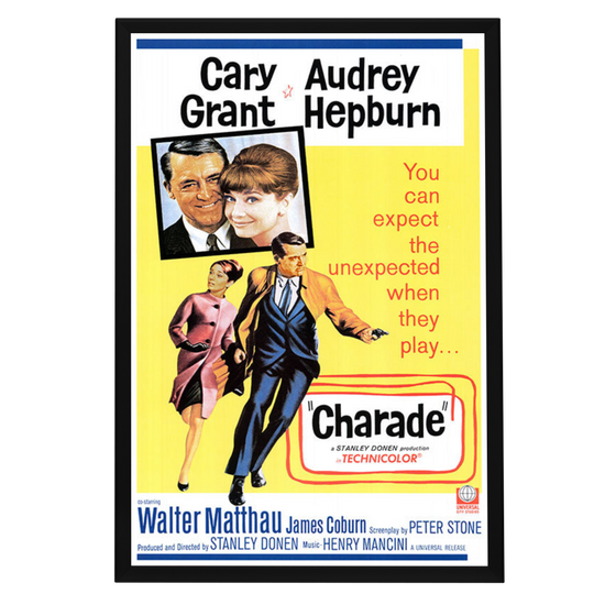 "Charade" (1963) Framed Movie Poster