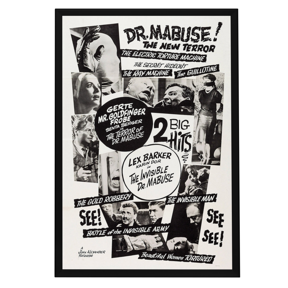 "Terror Of Dr. Mabuse" (1962) Framed Movie Poster