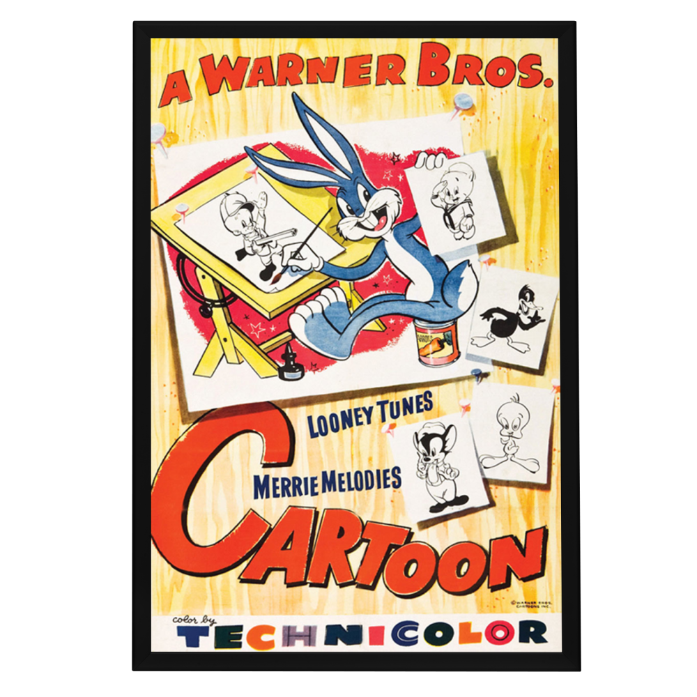 "Warner Brothers Cartoon" Framed Movie Poster