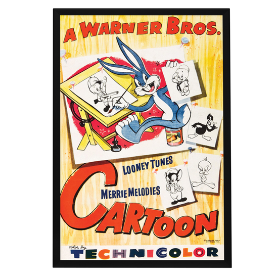 "Warner Brothers Cartoon" Framed Movie Poster