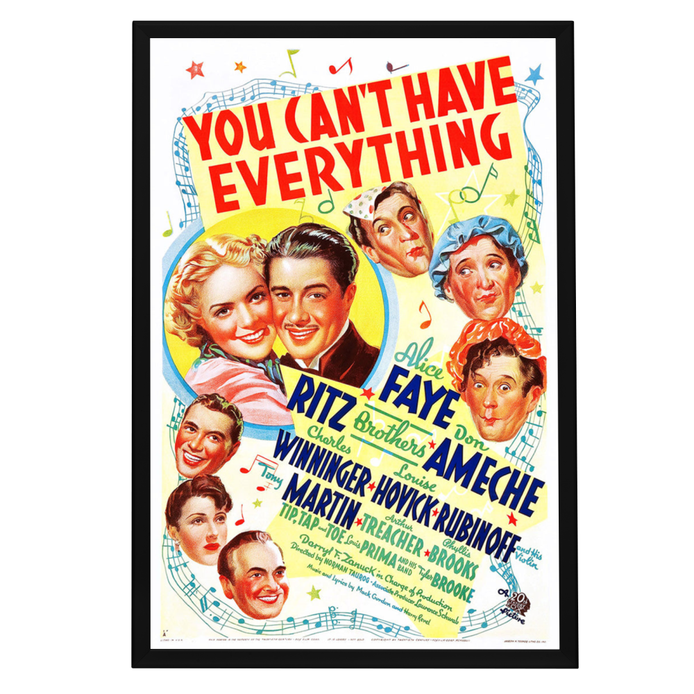 "You Can't Have Everything" (1937) Framed Movie Poster