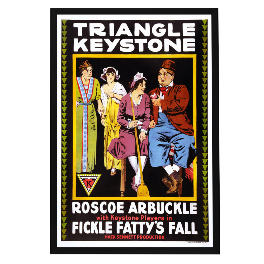 "Fickle Fatty's Fall" (1915) Framed Movie Poster