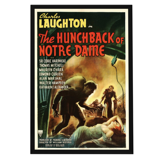 "Hunchback Of Notre Dame" (1939) Framed Movie Poster