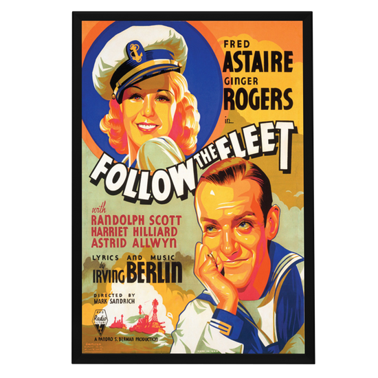 "Follow The Fleet" (1936) Framed Movie Poster