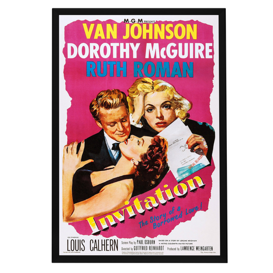 "Invitation" (1952) Framed Movie Poster