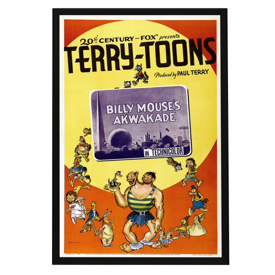 "Billy Mouse's Akwakade" (1939) Framed Movie Poster