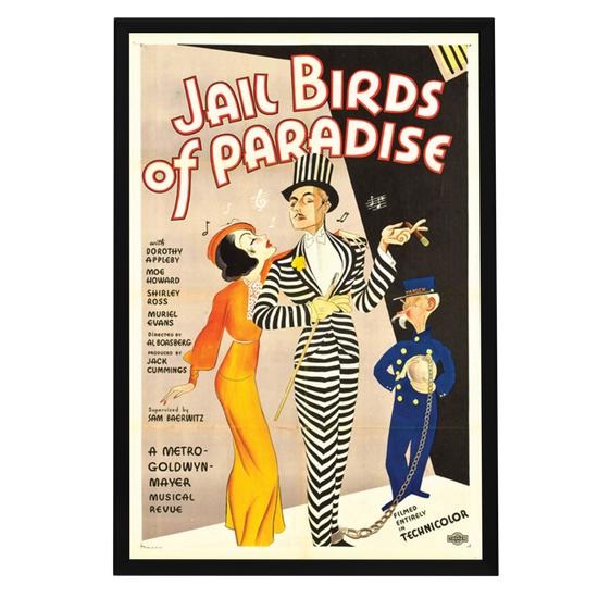 "Jail Birds Of Paradise" (1934) Framed Movie Poster