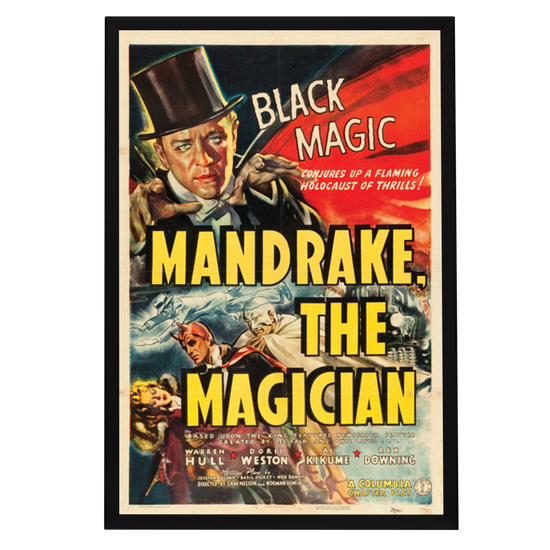 "Mandrake The Magician" (1939) Framed Movie Poster