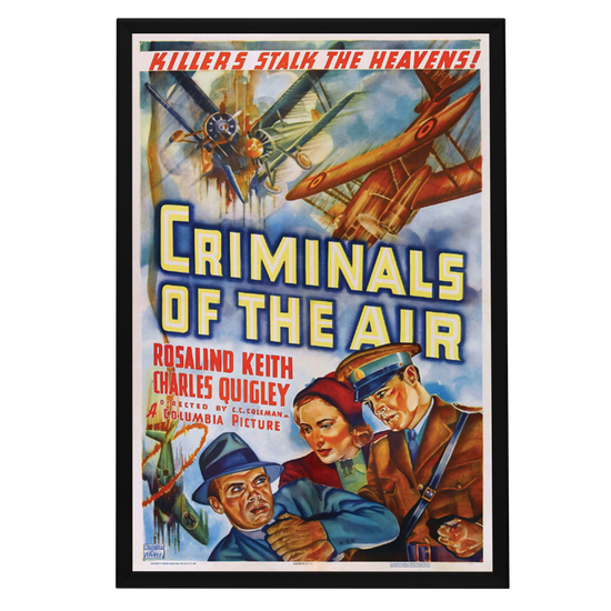 "Criminals Of The Air" (1937) Framed Movie Poster