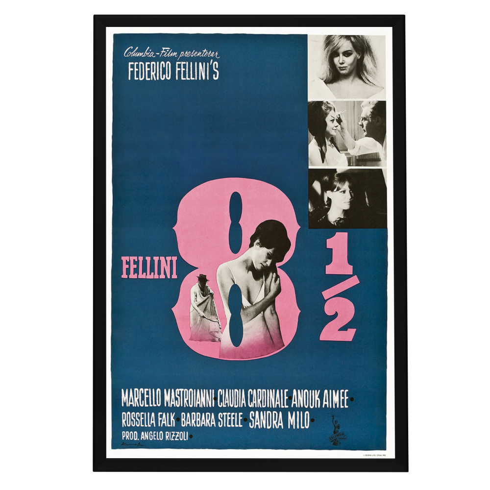 "8 1/2" (1963) Framed Movie Poster