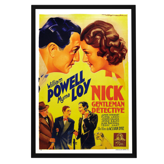 "After The Thin Man  (French)" (1936) Framed Movie Poster