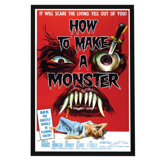 "How To Make A Monster" (1958) Framed Movie Poster