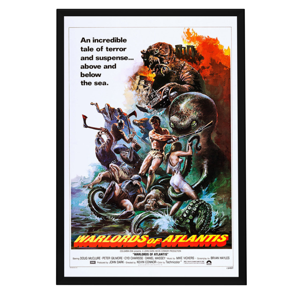 "Warlords Of Atlantis" (1978) Framed Movie Poster