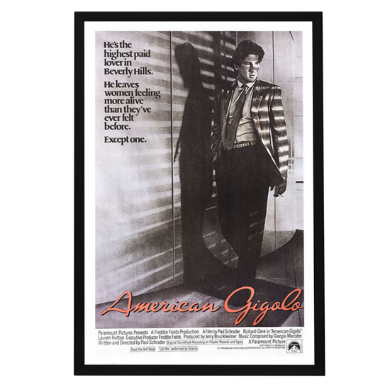 "American Gigolo" (1980) Framed Movie Poster