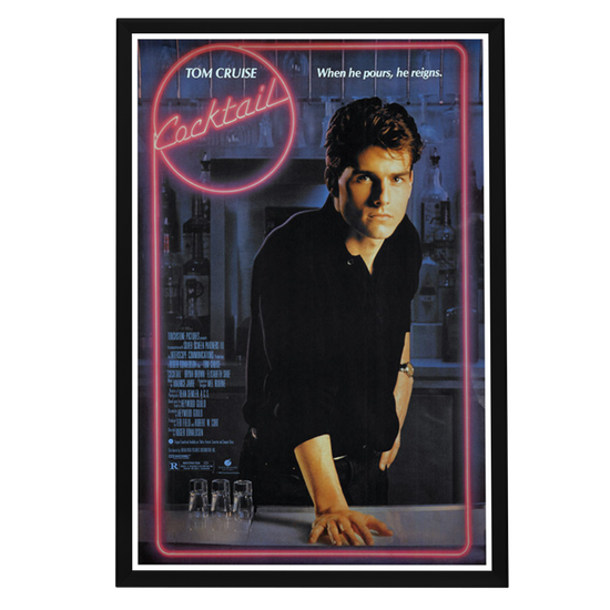 "Cocktail" (1988) Framed Movie Poster