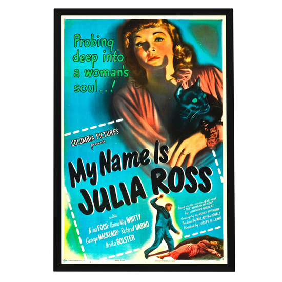 "My Name Is Julia Ross" (1945) Framed Movie Poster