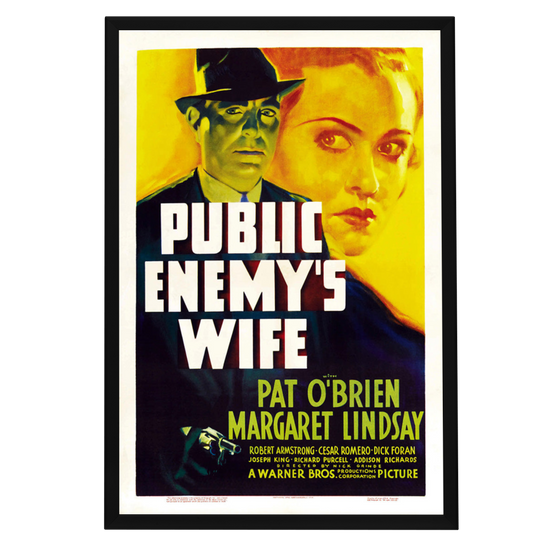 "Public Enemy's Wife" (1936) Framed Movie Poster