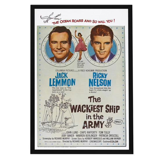 "Wackiest Ship In The Army" (1960) Framed Movie Poster