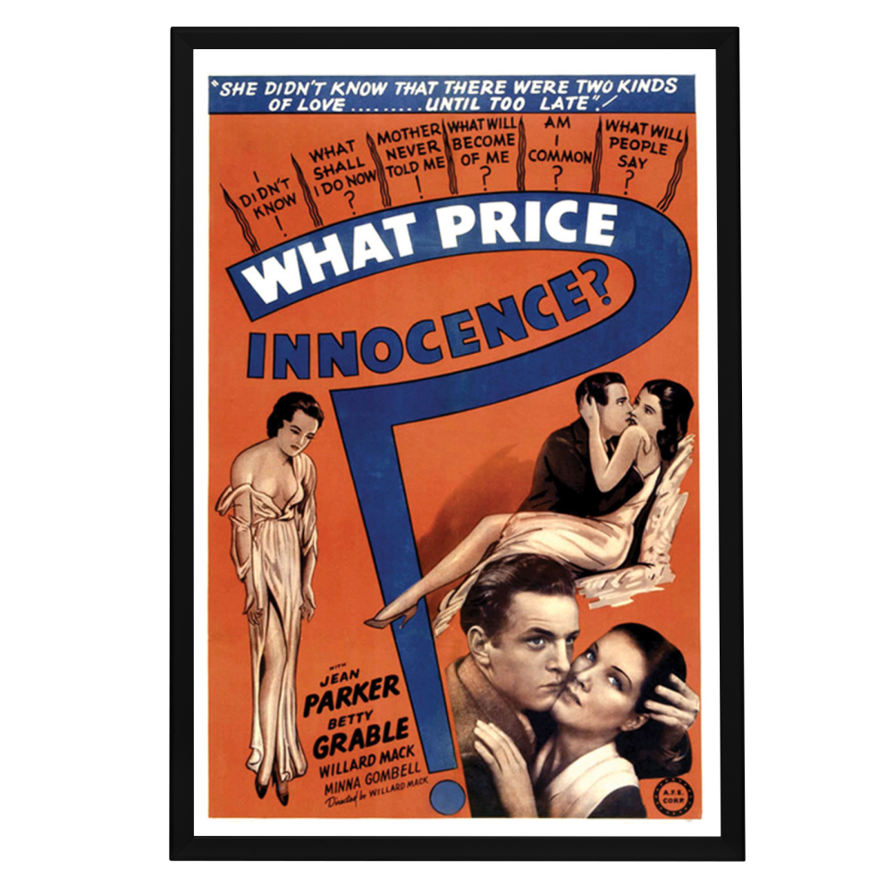 "What Price Innocence" (1933) Framed Movie Poster