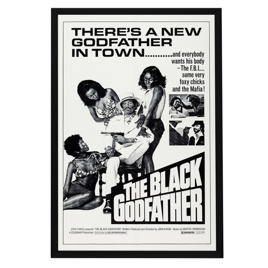 "Black Godfather" (1974) Framed Movie Poster